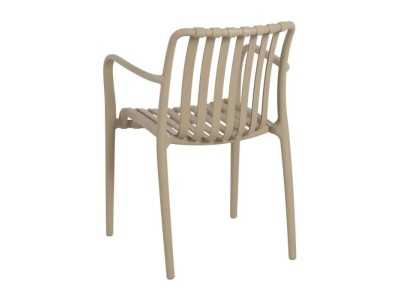 Silla con brazos de jardín - SOLEN BEIGE Silla con brazos de jardín - SOLEN BEIGE