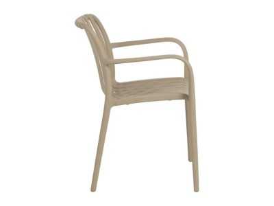 Silla con brazos de jardín - SOLEN BEIGE Silla con brazos de jardín - SOLEN BEIGE