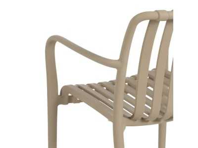 Silla con brazos de jardín - SOLEN BEIGE Silla con brazos de jardín - SOLEN BEIGE