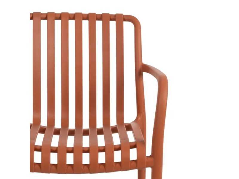 Chaise de jardin avec accoudoirs - SOLEN TERRACOTA