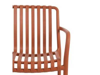 Chaise de jardin avec accoudoirs - SOLEN TERRACOTA Chaise de jardin avec accoudoirs - SOLEN TERRACOTA
