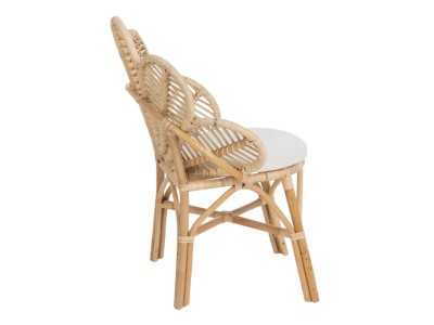 Fauteuil en fibres naturelles avec coussin d'assise - FLOWER