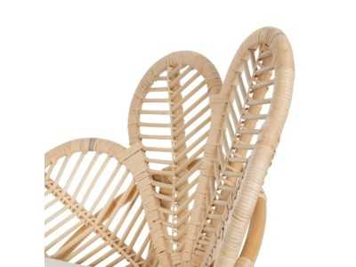 Fauteuil en fibres naturelles avec coussin d'assise - FLOWER