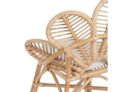 Fauteuil en fibres naturelles avec coussin d'assise - FLOWER