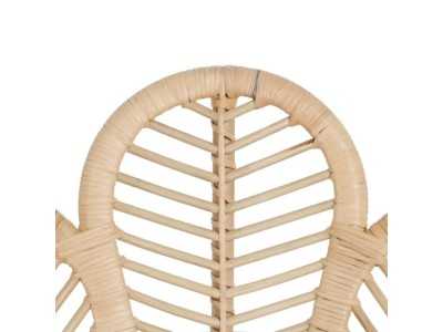 Natural fiber armchair with seat cushion - FLOWER