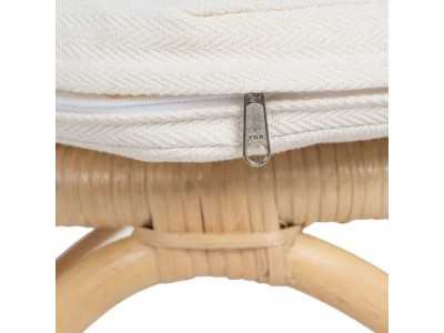 Fauteuil en fibres naturelles avec coussin d'assise - FLOWER