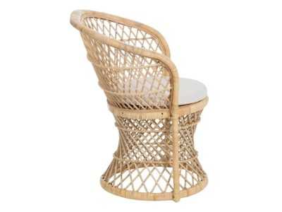 Natural fiber armchair with seat cushion - EMMANUELLE Natural fiber armchair with seat cushion - EMMANUELLE