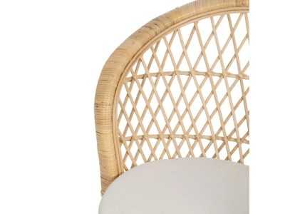 Natural fiber armchair with seat cushion - EMMANUELLE Natural fiber armchair with seat cushion - EMMANUELLE