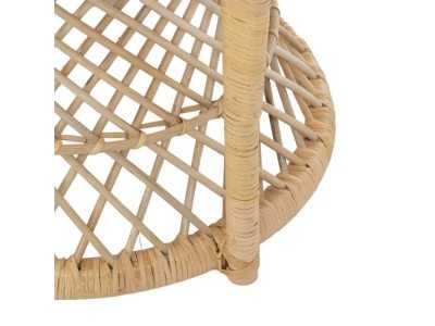 Natural fiber armchair with seat cushion - EMMANUELLE Natural fiber armchair with seat cushion - EMMANUELLE