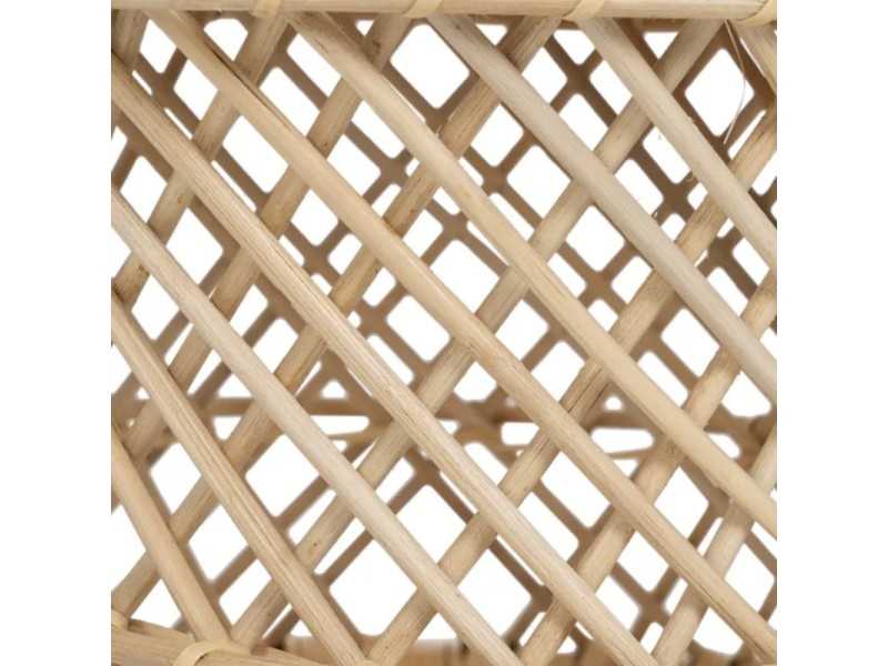 Natural fiber armchair with seat cushion - EMMANUELLE