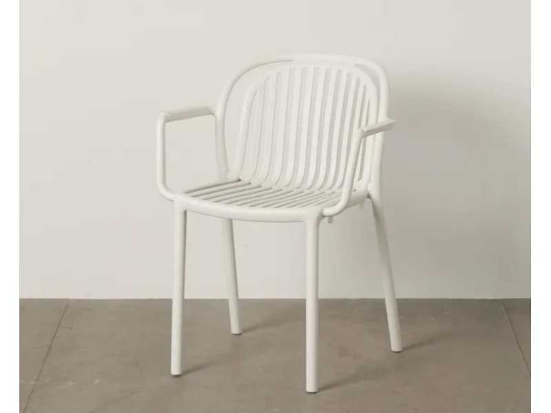 Chaise de jardin avec accoudoirs - ALIA BLANCO