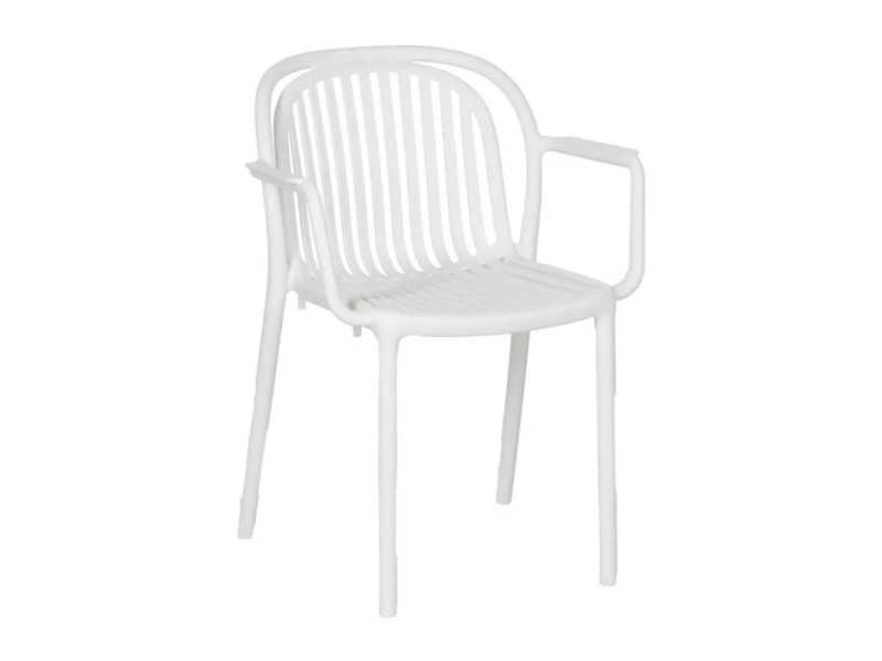 Chaise de jardin avec accoudoirs - ALIA BLANCO