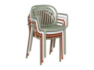 Chaise de jardin avec accoudoirs - ALIA BLANCO