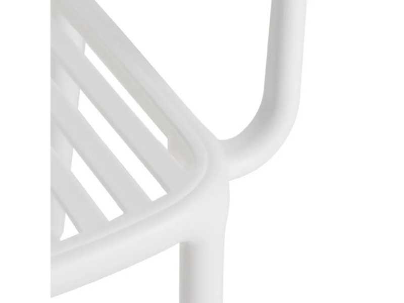 Silla de jardín con brazos - ALIA BLANCO