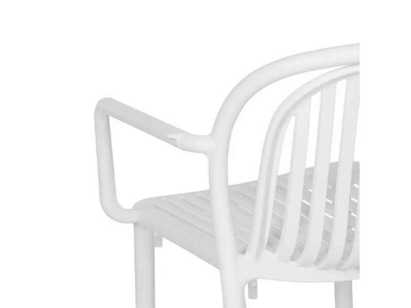 Chaise de jardin avec accoudoirs - ALIA BLANCO