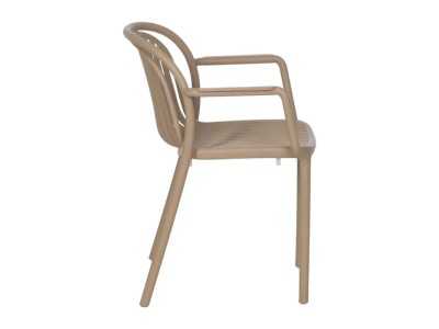 Chaise de jardin avec accoudoirs - ALIA BEIGE Chaise de jardin avec accoudoirs - ALIA BEIGE