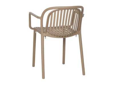 Chaise de jardin avec accoudoirs - ALIA BEIGE Chaise de jardin avec accoudoirs - ALIA BEIGE