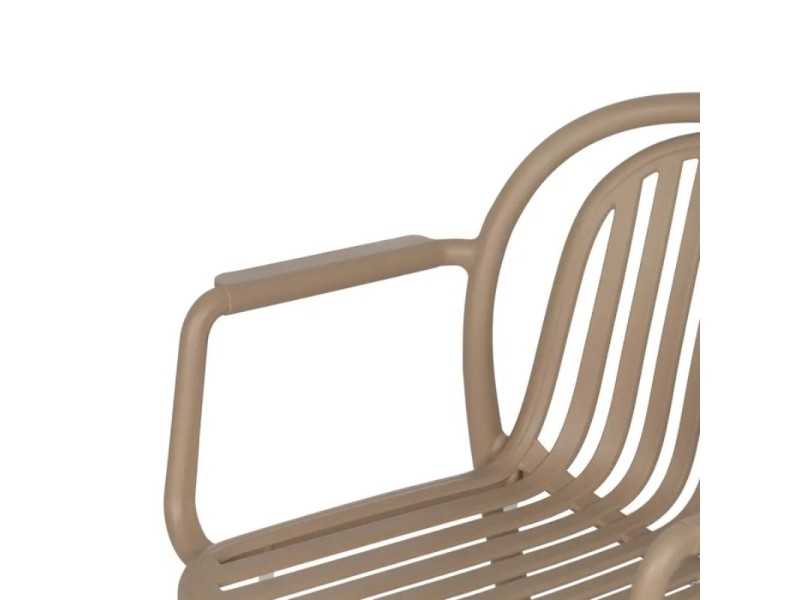 Chaise de jardin avec accoudoirs - ALIA BEIGE