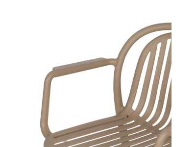 Chaise de jardin avec accoudoirs - ALIA BEIGE Chaise de jardin avec accoudoirs - ALIA BEIGE