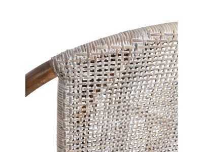 Natural fiber chair with seat cushion - MALLORCA