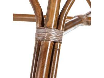 Natural fiber chair with seat cushion - MALLORCA