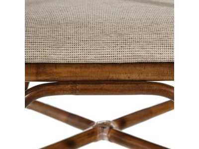 Natural fiber chair with seat cushion - MALLORCA
