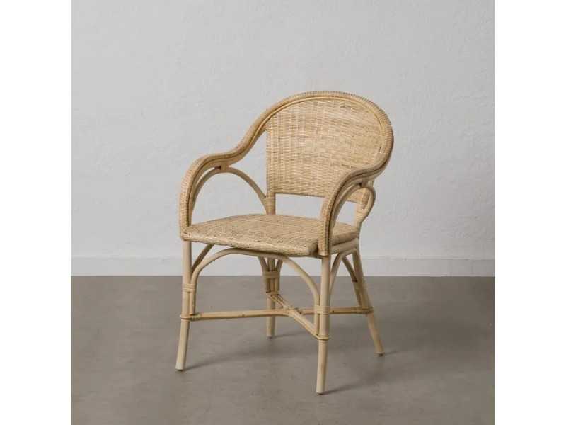 Rattan and bamboo chair with arms - WIESEN