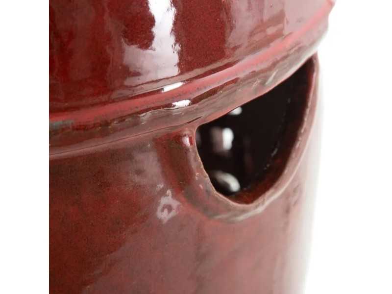 Ceramic garden stool - HUAN ROJO