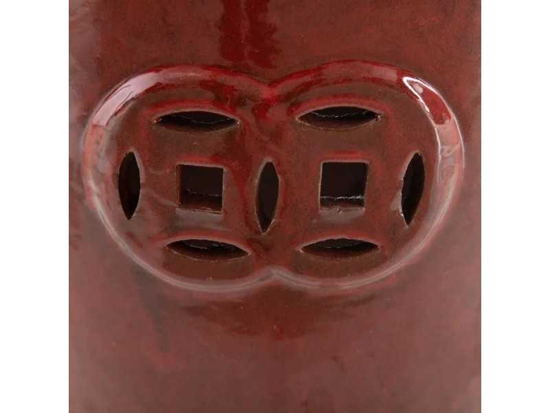 Ceramic garden stool - HUAN ROJO