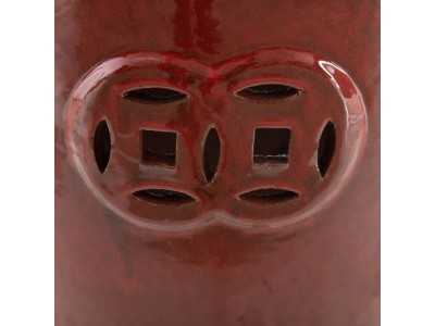 Ceramic garden stool - HUAN ROJO