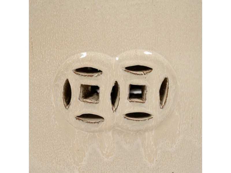 Ceramic garden stool - HUAN CREMA