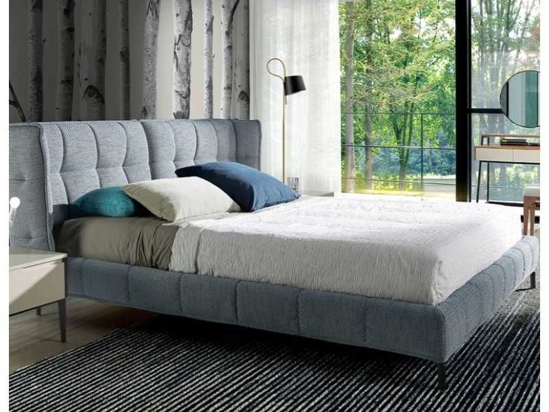 Complete upholstered bed with capitonne design - ASTORGA