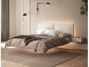 Cama completa tapizada con base volada - AUDE