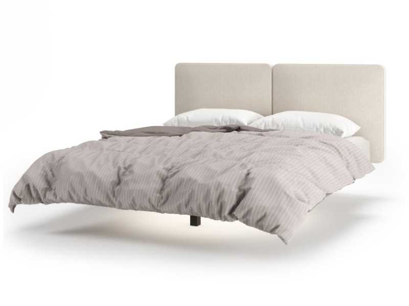 Full upholstered bed with cantilevered base - AUDE