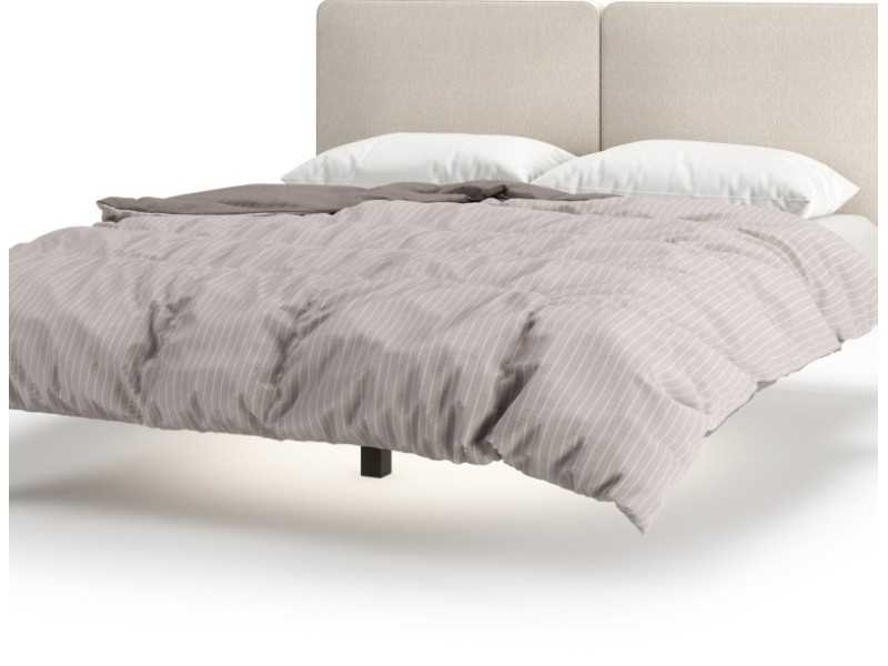 Full upholstered bed with cantilevered base - AUDE