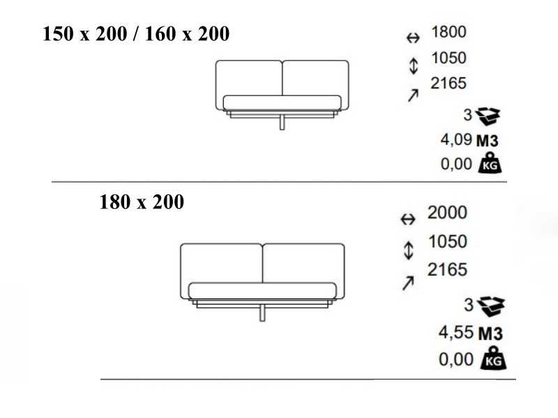 Full upholstered bed with cantilevered base - AUDE