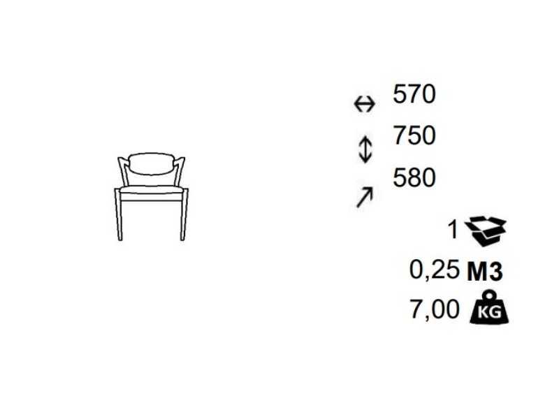 Silla de diseño tapizada - AUDE 1