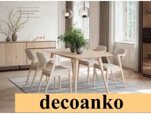 Mesa de comedor extensible en madera de roble - AUDE BOIS 2