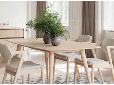 Table à manger extensible en bois de chêne - AUDE BOIS