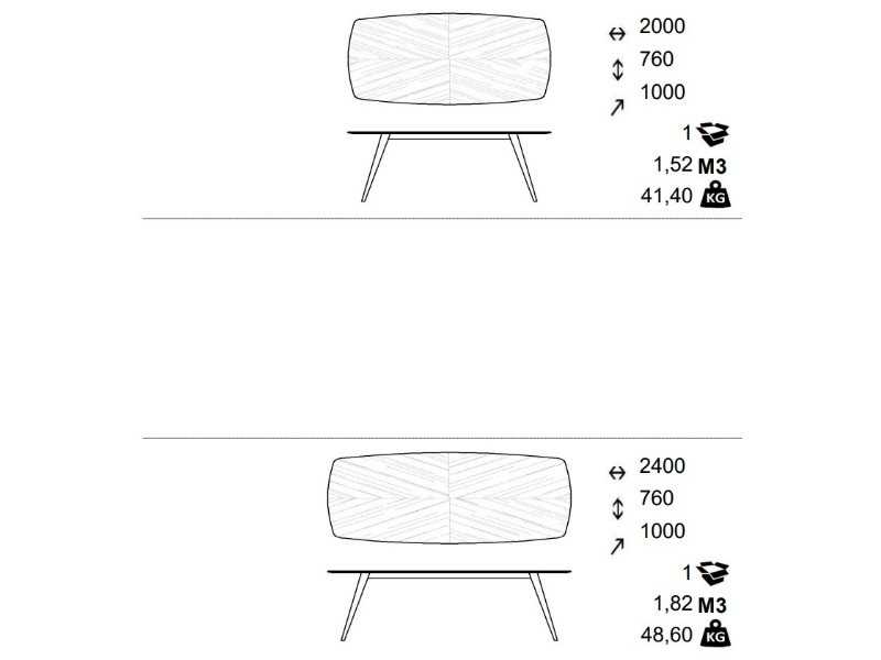 Mesa de comedor extensible en madera de roble - AUDE BOIS