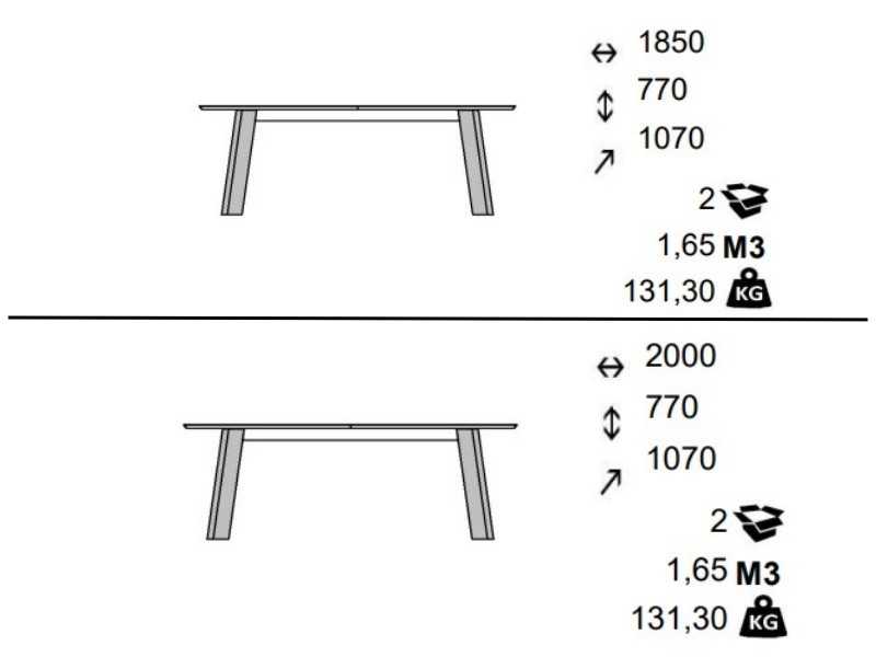 Table à manger extensible en bois de chêne et pieds en acier - AUDE ACIER