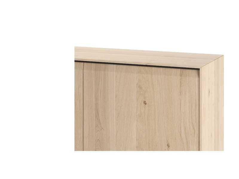 Design sideboard in oak wood with steel bases - AUDE