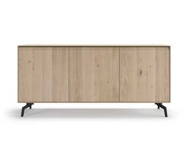 Design sideboard in oak wood with steel bases - AUDE Design sideboard in oak wood with steel bases - AUDE