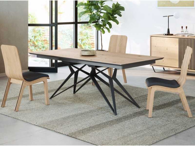 Extendable table with steel base - ALDO