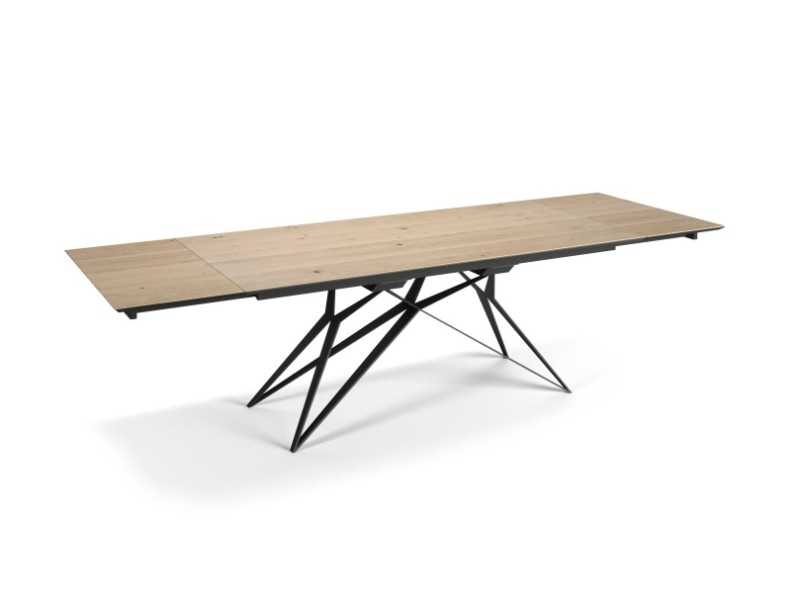 Extendable table with steel base - ALDO
