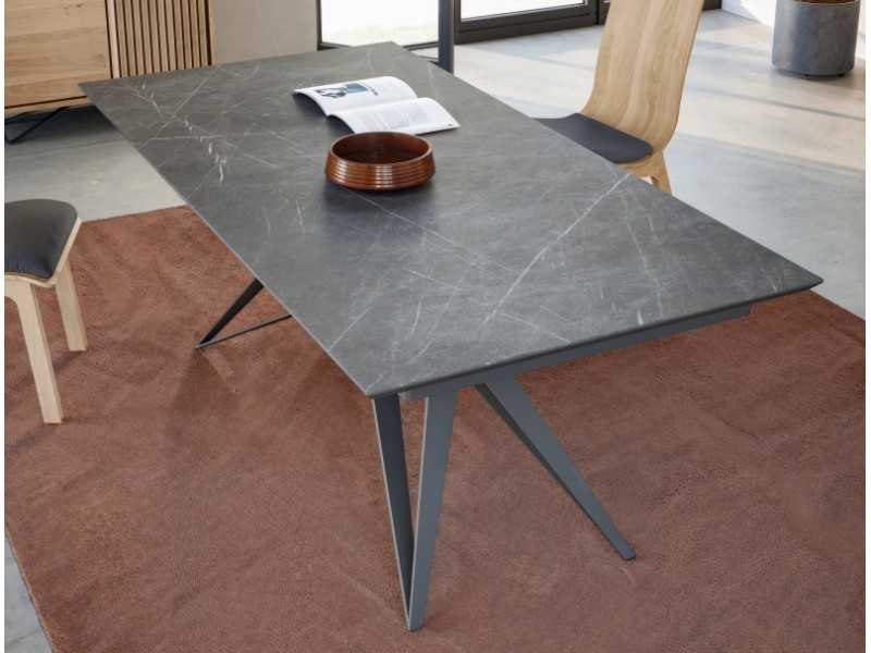 Mesa extensible con base en acero - ALDO