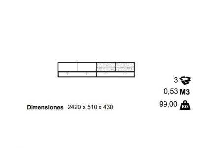 Mueble TV de diseño en roble ,porcelánico y base de acero lacado - ARMANI XL