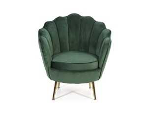 Vintage design armchair upholstered in green forest velvet - ARIZONA VERDE 2