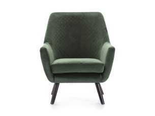 Fauteuil design tapissé de velours vert - AALST VERDE 2