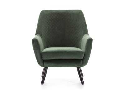 Sillón de diseño tapizado en terciopelo verde - AALST VERDE